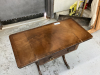 SMALL ANTIQUE SIDE TABLE W/ 2- DROP LEAFS. 1 - SMALL DRAWER - 2