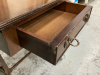 SMALL ANTIQUE SIDE TABLE W/ 2- DROP LEAFS. 1 - SMALL DRAWER - 4