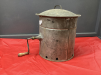 ANTIQUE GALVANIZED BUTTER CHURN W/ SPOUT