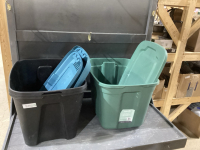 3 TOTES WITH LIDS