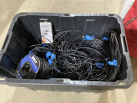 TOTE OF WIRE AND TECH CORDS