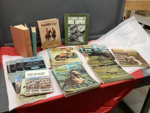 COLLECTION OF OLD BOOKS AND HORSE MAGAZINES & TRAINING BOOKS
