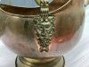 COPPER ASH BUCKET W/ PORCELAIN HANDLE ACCENTS - 2