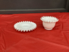 (2) FENTON PIECES - SMALL BOWL & PLATE - 2