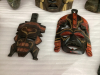 (2) BOXES W/ WOOD MASKS & ARTWORK - 5