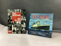 (2) HARD COVER BOOKS - TITANIC & PHOTO BREAKDOWNS OF ACTORS
