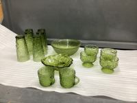 VINTAGE GREEN GLASSWARE
