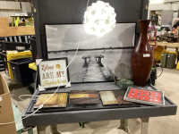 LAKE PICTURE, YOU ARE MY SUNSHINE, METAL WALL DECOR, VASE, LAMP, OLYMPIC PINS