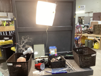 3 TUBS- SALT LAMP,, DAY LIGHT, RAIN PONCHOS,PRECISION SCREWDRIVERS, LIGHT DUTY EXTENSION CORDS