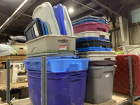 SHELF #7 - LARGE AMOUNT OF STORAGE TOTES