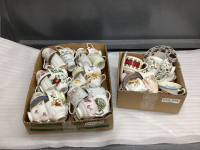 (2) BOXES W/ TEA CUPS & SAUCERS