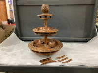 3-TIER WOOD SERVING TRAY