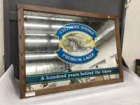 LARGE MIRRORED BEER SIGN - CREEMORE SPRINGS LAGER