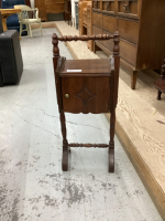 ANTIQUE CIGAR BOX ON STAND