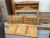DOUBLE CAPTAINS BED - HEADBOARD/FOOTBOARD/RAILS/SLATS