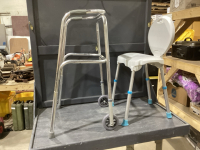 WALKER + A SHOWER CHAIR