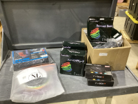 2 BOXES - RESISTANCE BANDS, HEATED CAR SEAT CUSHION, CHINESE LANTERNS, 6 TV BOXES