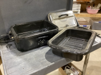 HAMILTON BEACH 18 QT ROASTER OVEN WITH CHAFFING PANS