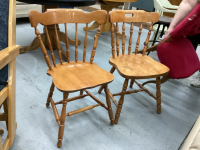 (2) WOOD KITCHEN CHAIRS - NOT MATCHING BUT SIMILAR