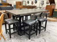 LARGE DINING TABLE W/ (6) CHAIRS