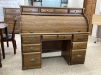 VINTAGE OAK ROLL TOP DESK