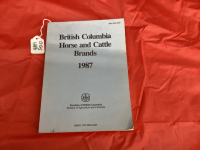 BC HORSE & CATTLE BRAND BOOKS - 1987