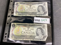 (2) CANADA $1 BILLS. - 1973