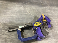 (2) IRWIN PLASTIC CLAMPS & METAL C-CLAMP
