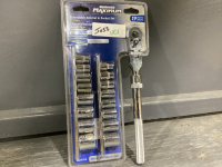 MASTERCRAFT MAXIMUM EXTENDABLE RATCHET & SOCKET SET - METRIC