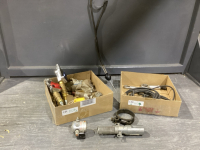 (2) SMALL BOXES MISC TRAILER ITEMS