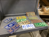 BOX OF ALBERTA LICENSE PLATES -