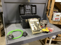 PLASTIC TOOLBOX W/ PHILLIPS TRAILER WIRING, RHINA GRIPS, ROLL CONTROL, IGNITION PRODUCTS