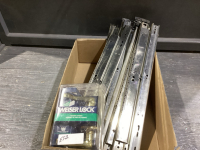 DRAWER GLIDES, BRASS DOOR HANDLE