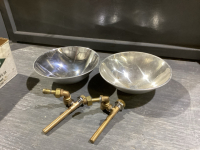 GAS LIGHTS W/ BRASS FITTINGS