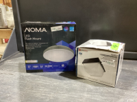 (2) LIGHTS. - OUTDOOR CANOPY LIGHT & NOMA LED FLUSHMOUNT