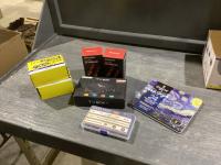 VEHICLE BALL JOINTS, (2) FLASHLIGHTS, TV BOX , SMALL PACK OF HARDWARE, ARTIST CRAYONS