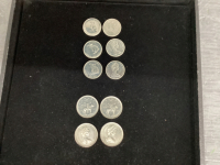 CANADIAN COINS - 100 YEAR COMMEMORATIVE - NICKLES AND QUARTERS