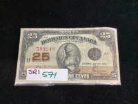 CANADA 25 CENT SHINPLASTER - 1923