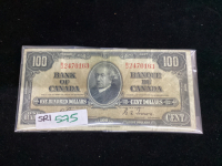 CANADA $100 BILL - 1937