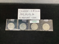 (4) CANADA $ 1 COINS - 1983-1986