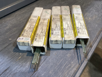 (5) BOX WELDING RODS - (3)UNOPENED 308L, (2) OPENED MIXED RODS - SOME 316L
