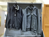 (2) ZIP UP SWEATERS