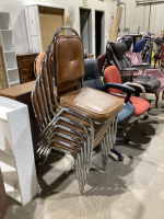 (6) STACKING CHAIRS W/ PADDED VINYL SEATS
