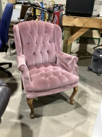 PINK WING BACK CHAIR