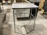 SMALL TABLE/DESK W/ CHROME BASE