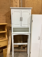 WHITE OVER TOILET CABINET