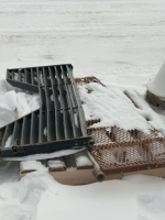 Two pick up truck end gates