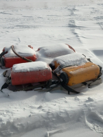 Four fire extinguishers