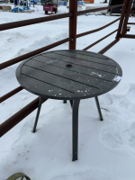 Small aluminum yard table