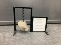 "WEATHER ROCK" ON METAL STAND